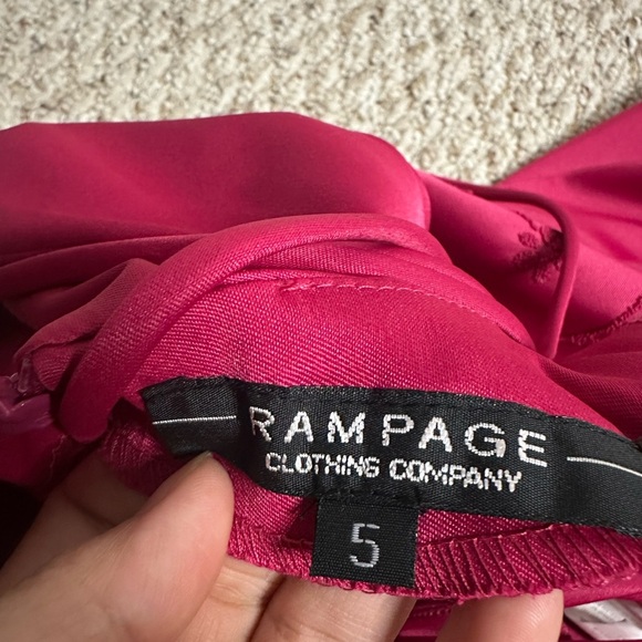 Rampage Strapless Fuchsia Dress, size 5, crisscross back design. - Picture 4 of 5